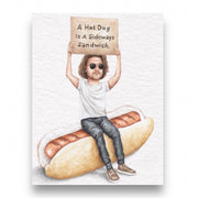 Dude With Sign On Sandwich Print