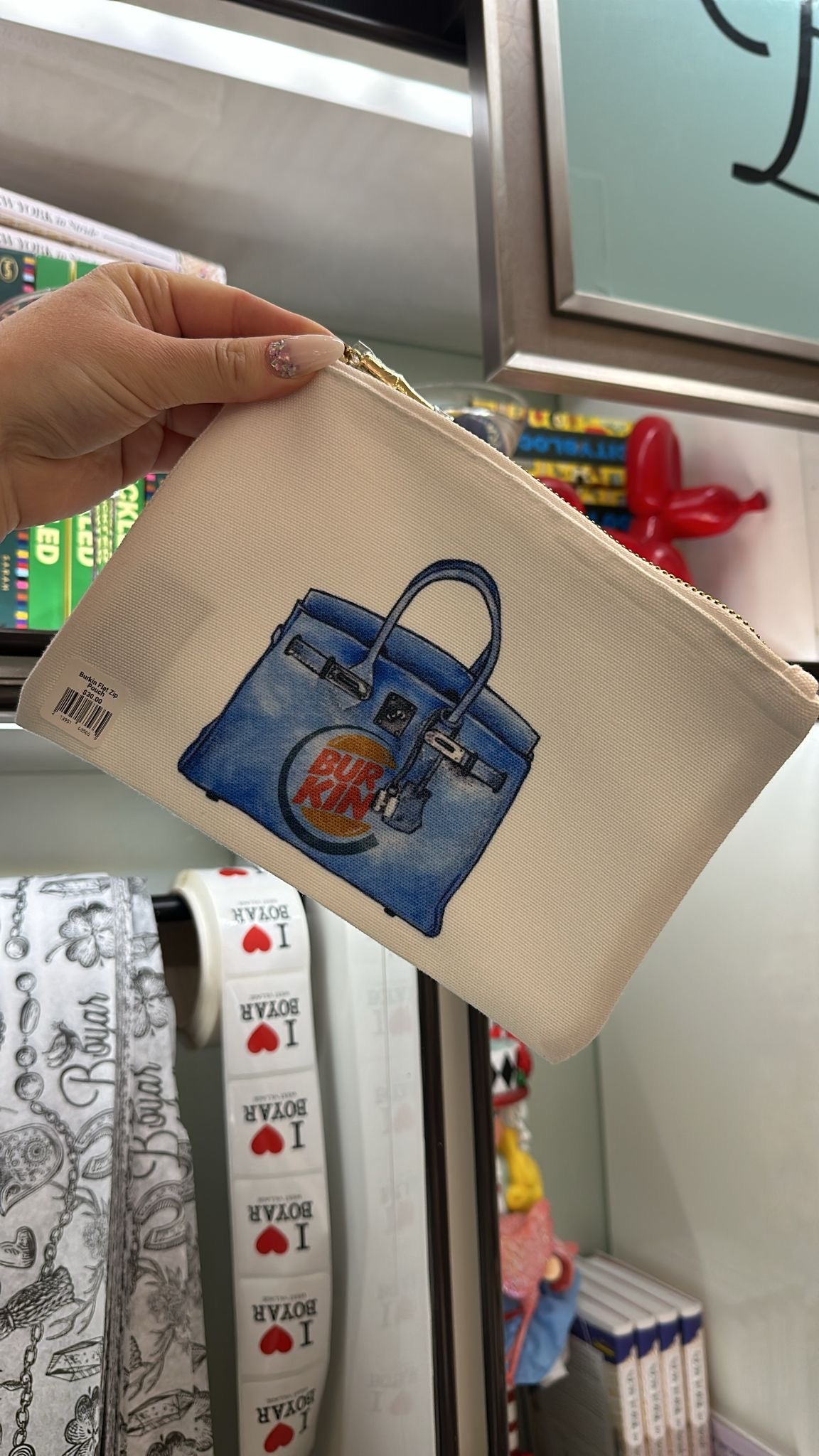 Burkin Flat Zip Pouch