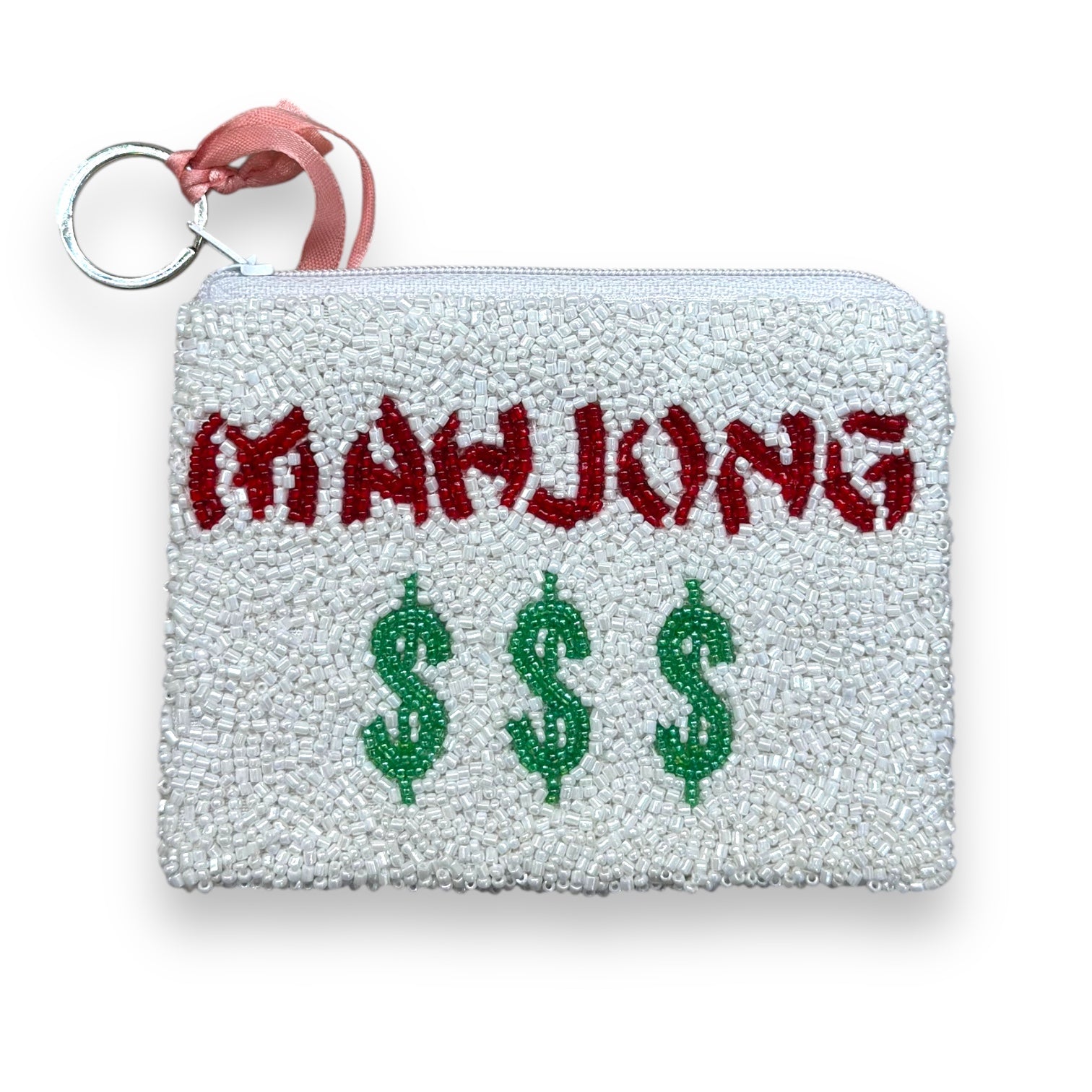 Mahjong Beaded Coin Purse