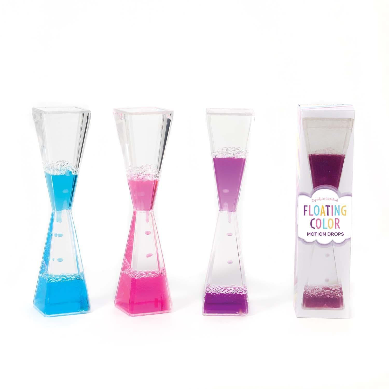 Rainbow Drops Liquid Hourglass