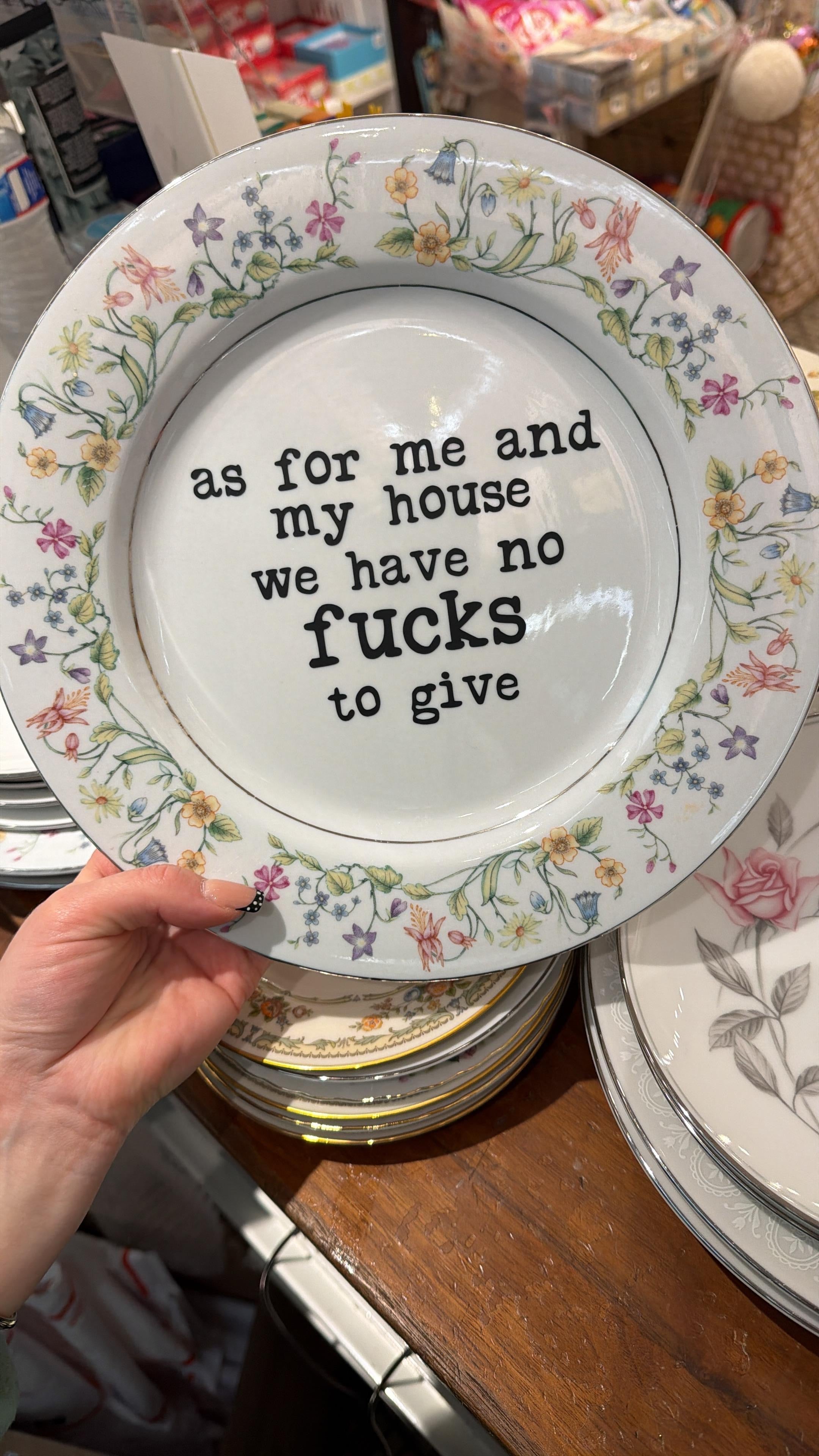 As For Me And My House Plate
