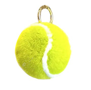 Fluffy Tennis Ball Keychain