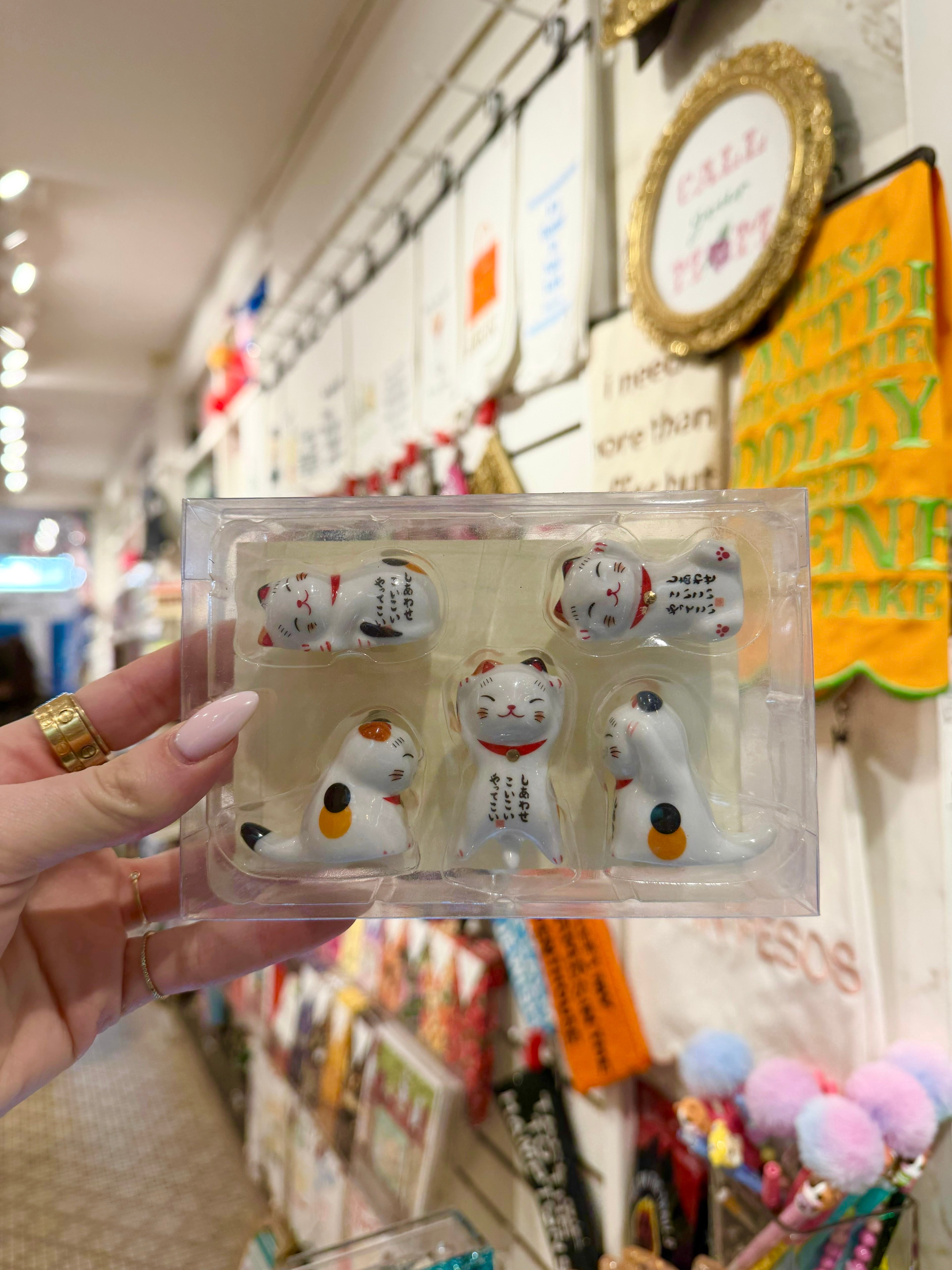 Lucky Cat Chopstick Holders