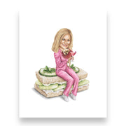 Amy Poehler On Sandwich Print