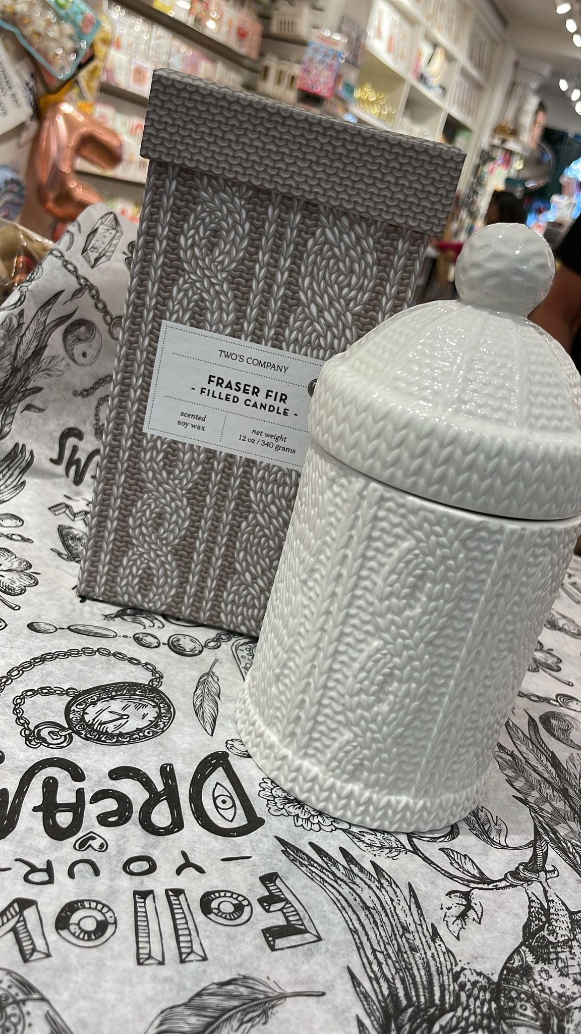 Cable Knit Frasier Fir Candle