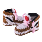 Crochet Baby Sneakers Mocha