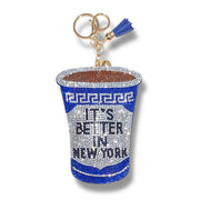 It's Better In New York Rhinestone Bag Charm