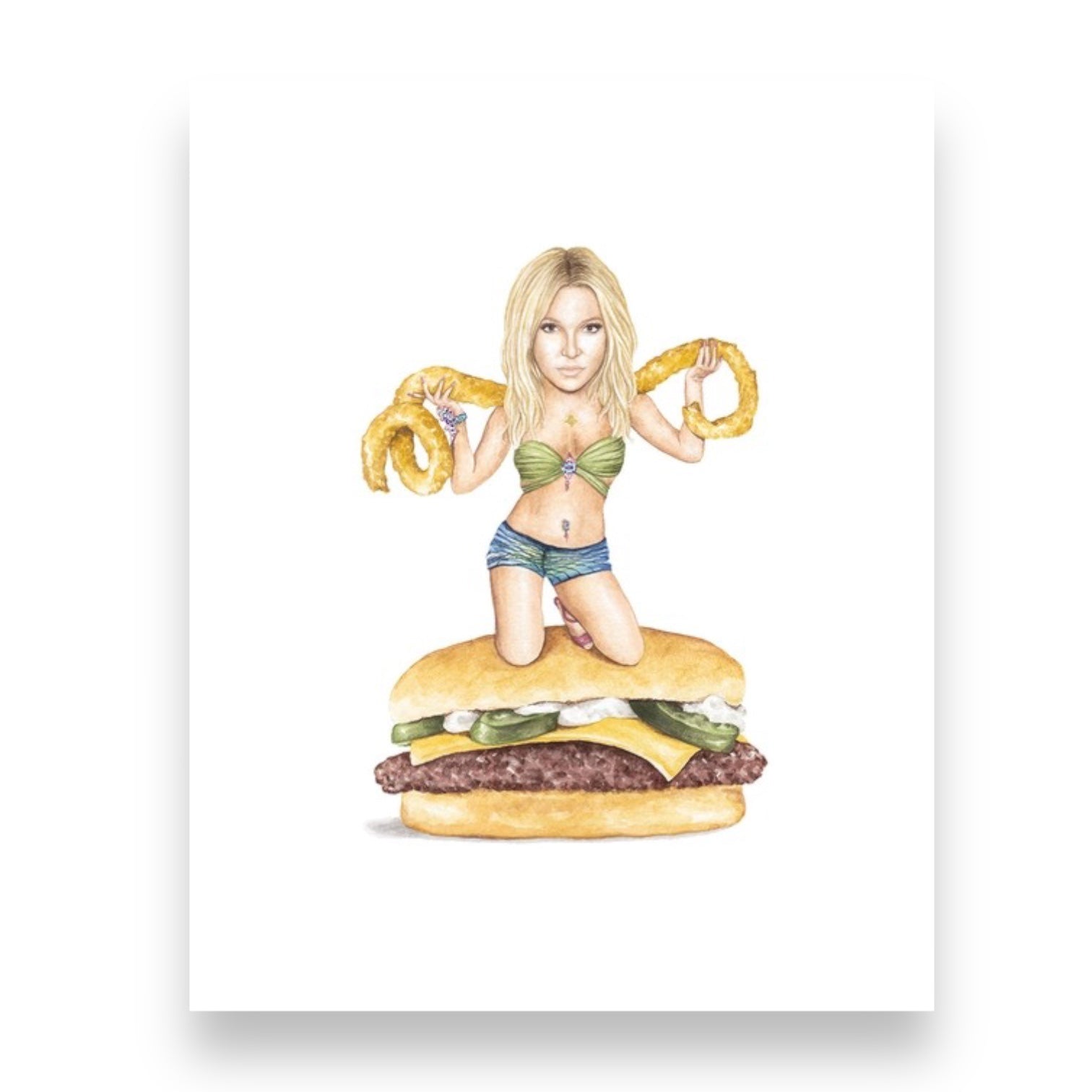 Britney On Sandwich Print