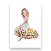 Carrie Bradshow On Sandwich Print