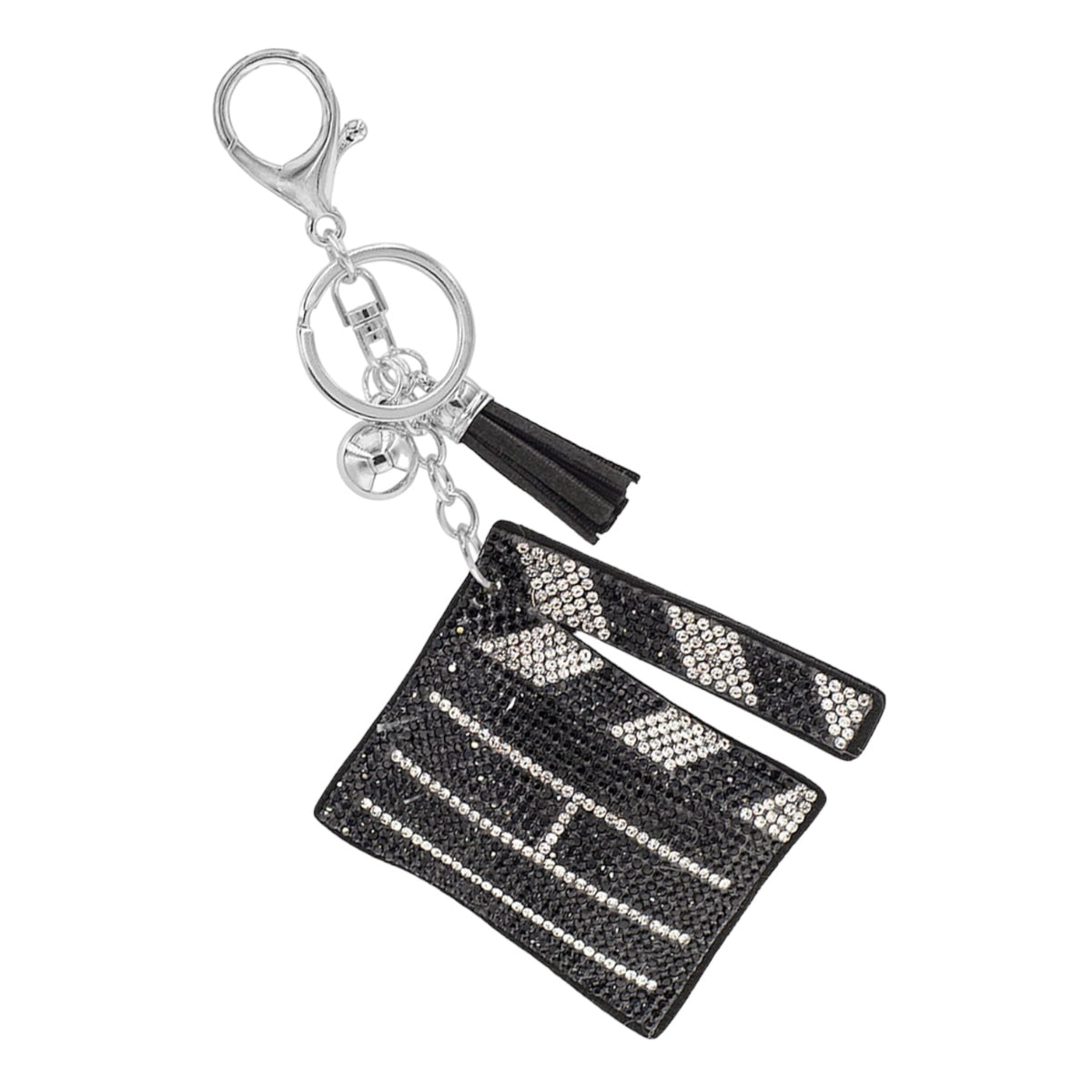 Rhinestone Movie Clapper Keychain