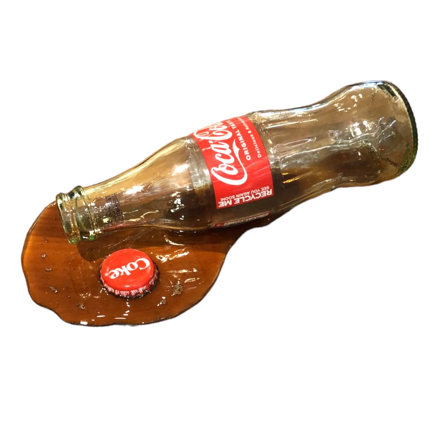 Fake Spilled Coke Bottle