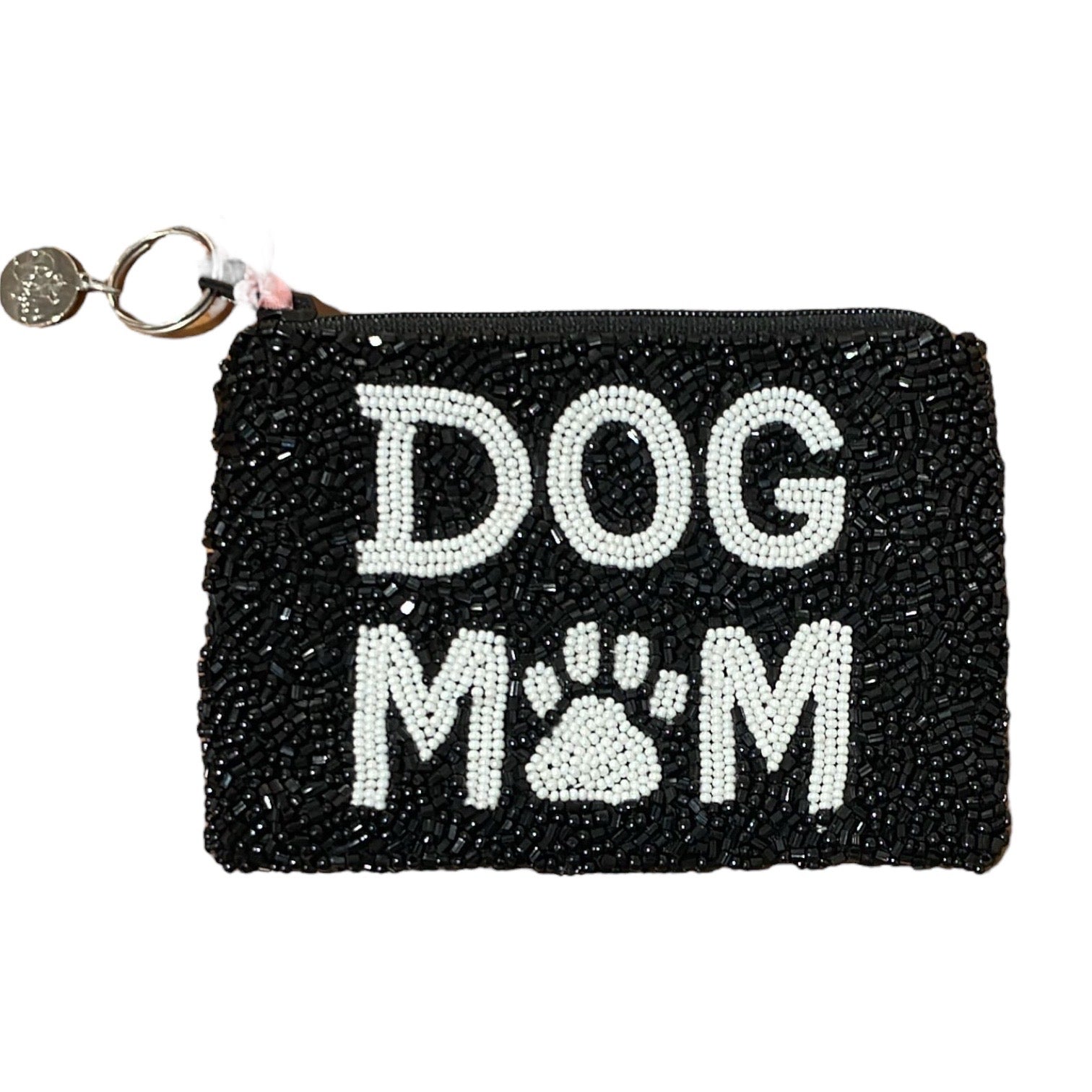 Dog Mom Beaded Coin Purse