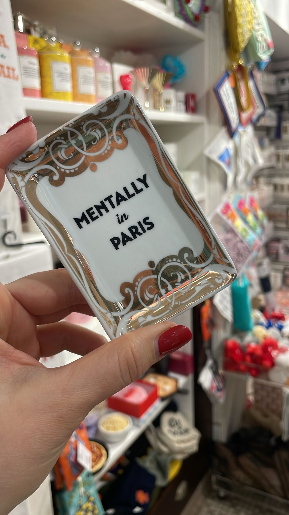Mentally In Paris Trinket Tray
