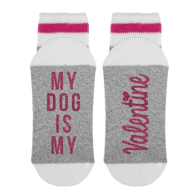 My Dog Is My Valentine Socks