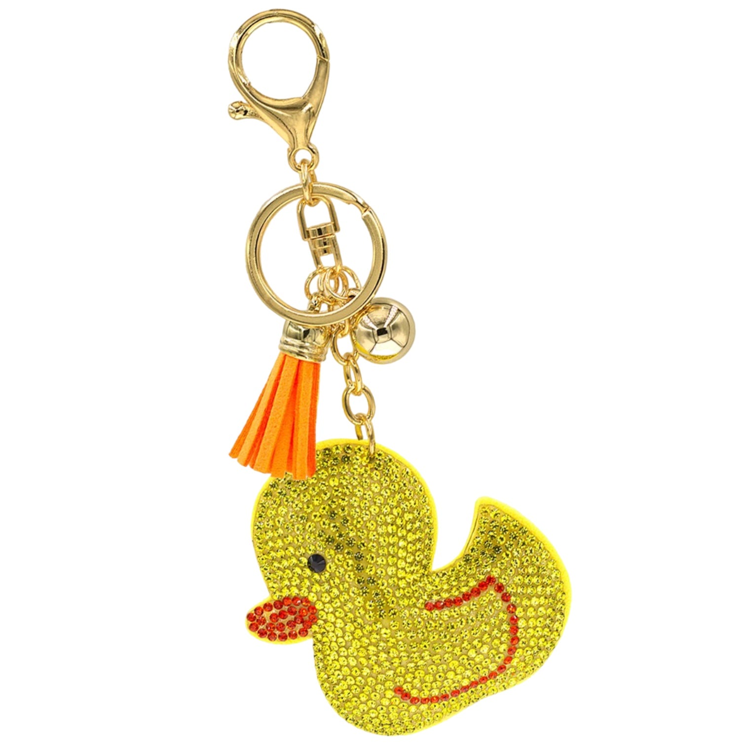 Rhinestone Baby Duck Keychain