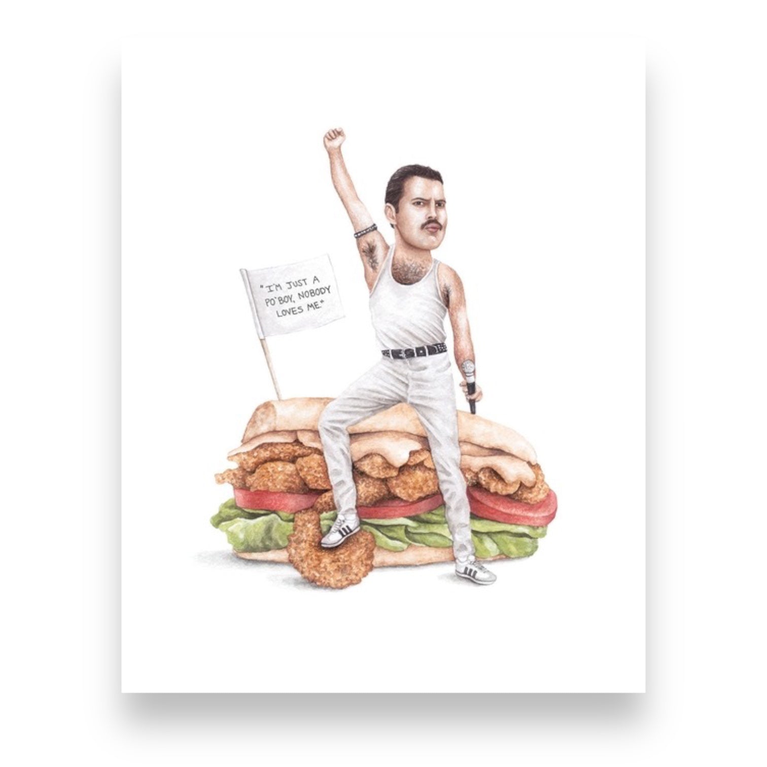 Freddie Mercury On Sandwich Print