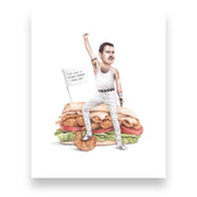 Freddie Mercury On Sandwich Print