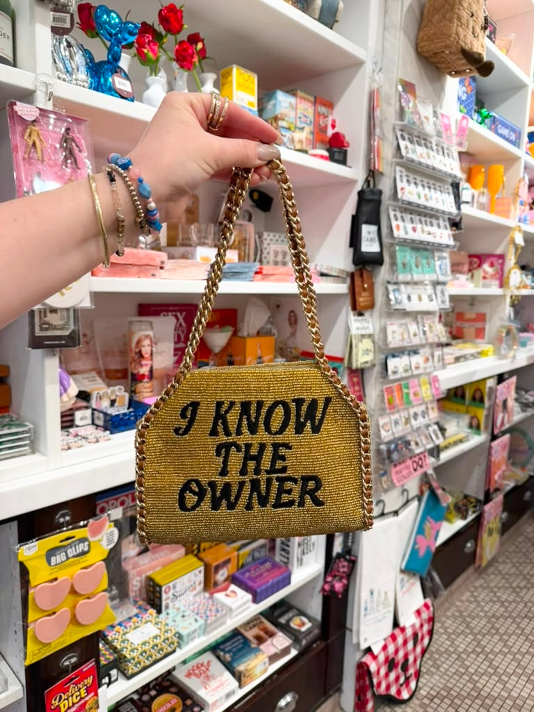 I Know The Owner Beaded Bag