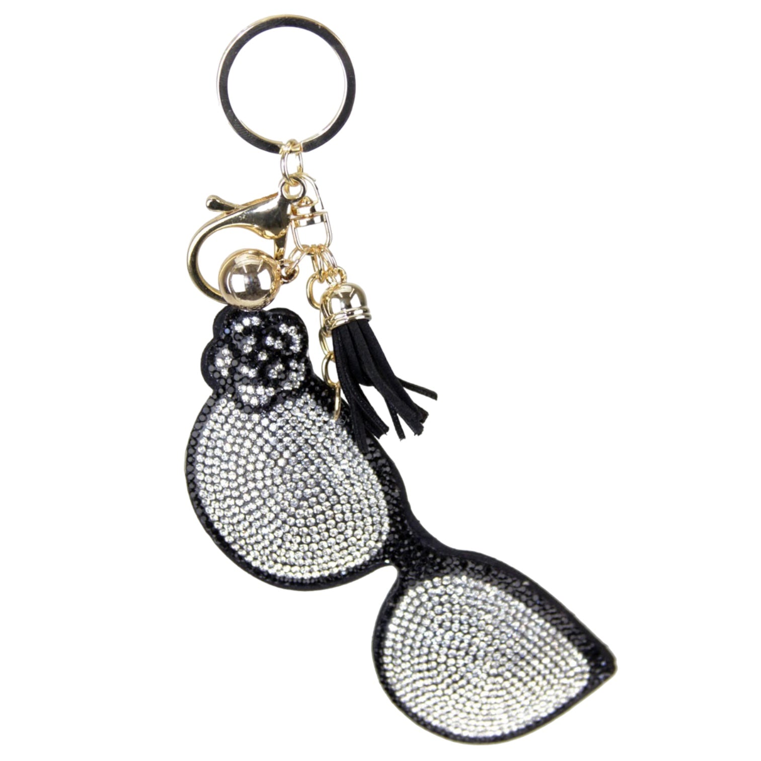 Rhinestone Sunglasses Keychain