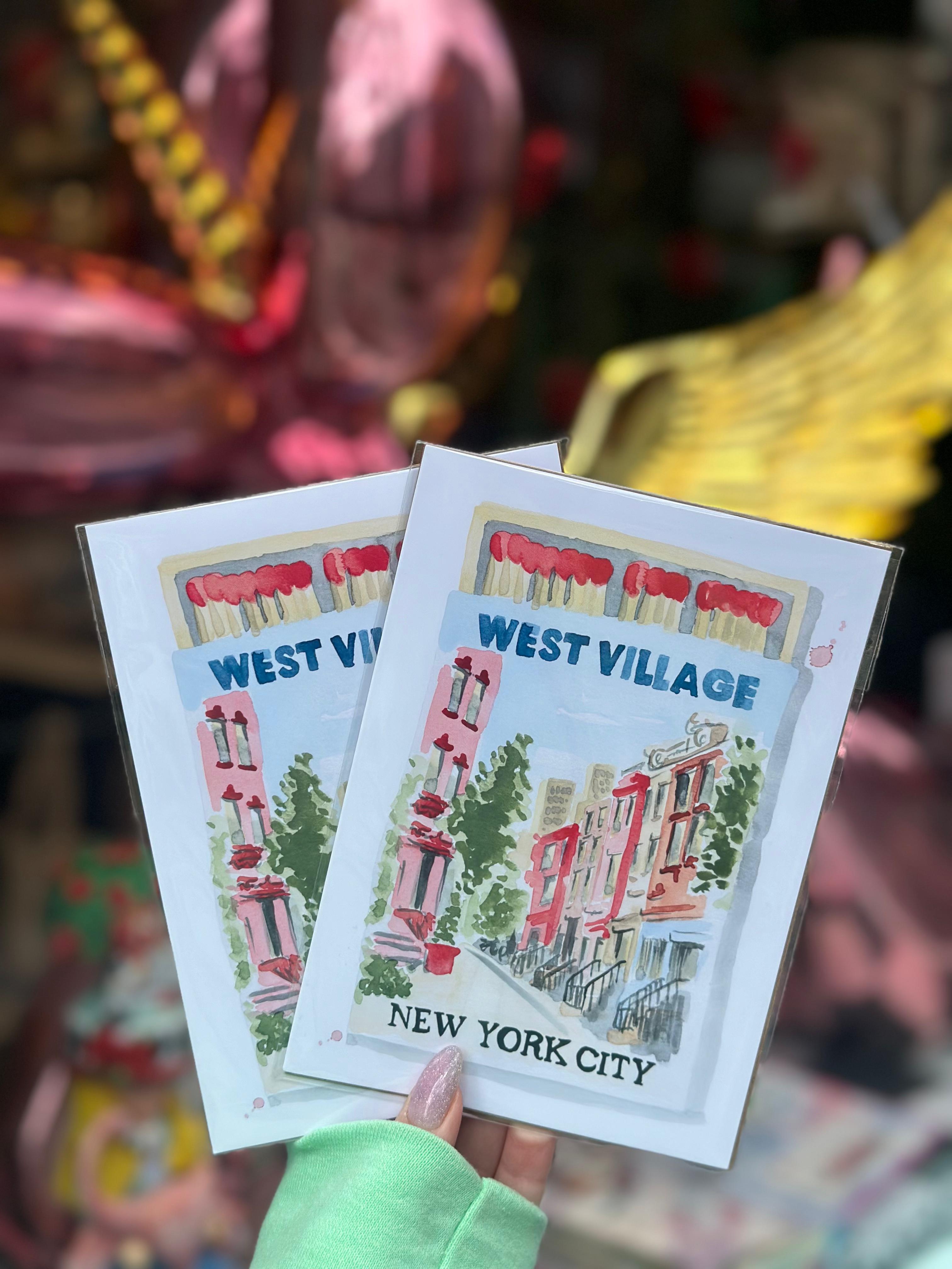 West Village NYC Matchbook Print