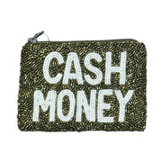 Cash Money Green Beaded Coin Purse