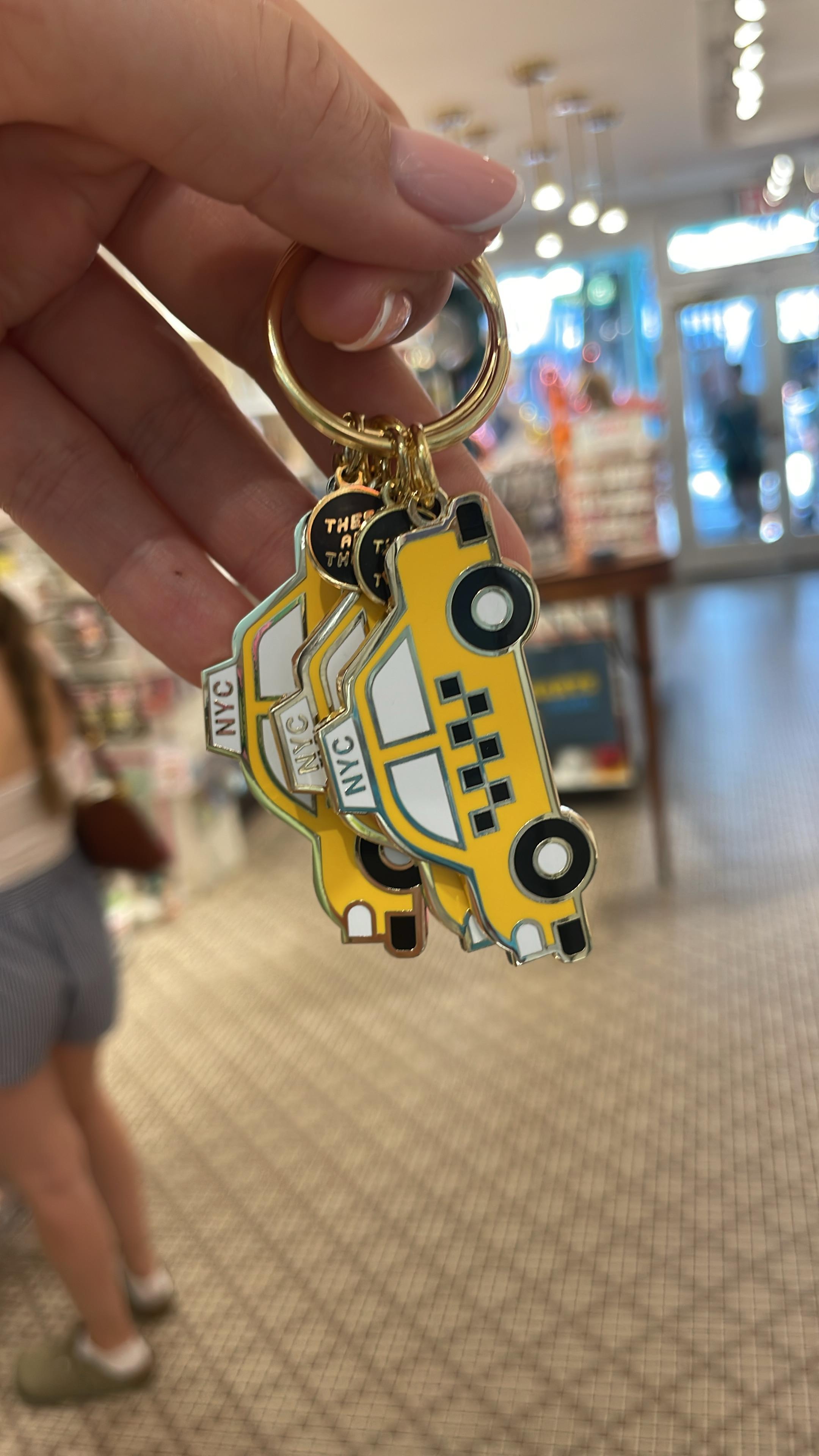 NYC Taxi Enamel Keychain