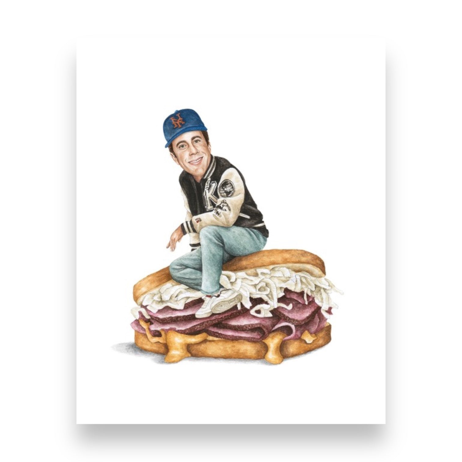 Jerry Seinfeld On Sandwich Print