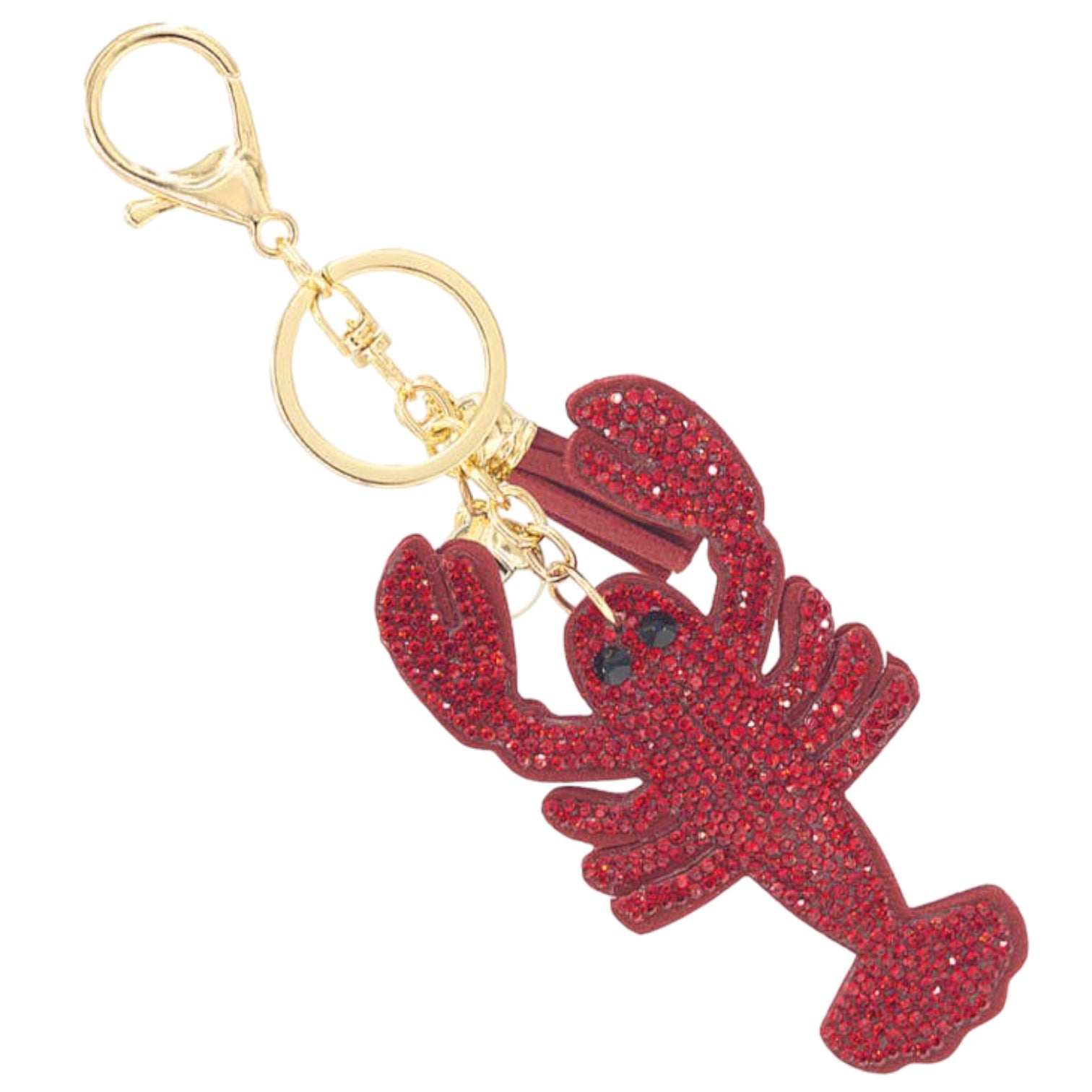 Rhinestone Lobster Keychain