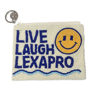 Live Laugh Lexapro Beaded Coin Purse