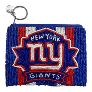 New York Giants Beaded Coin Purse