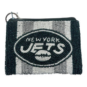 Jets Beaded Coin Purse