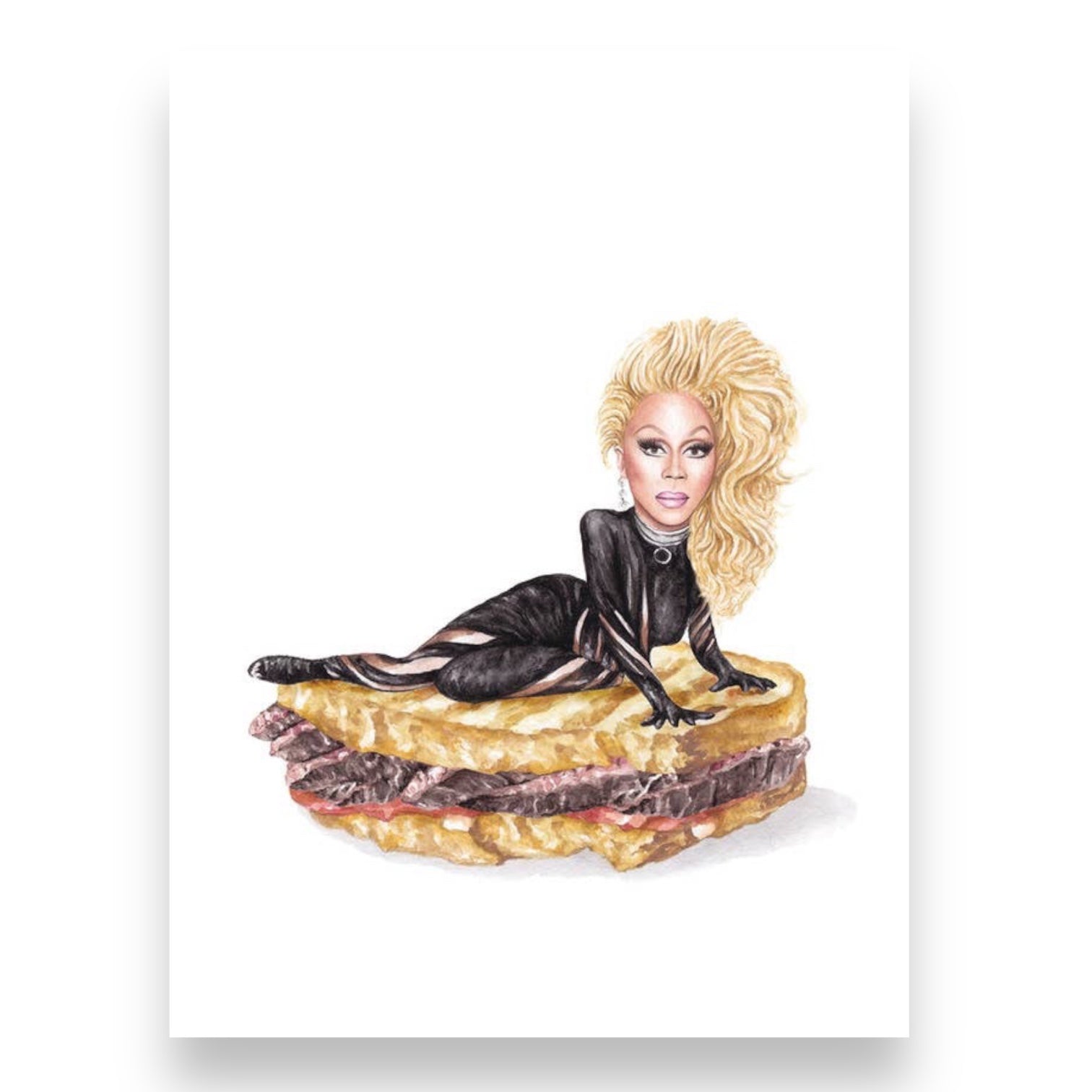 RuPaul On Sandwich Print