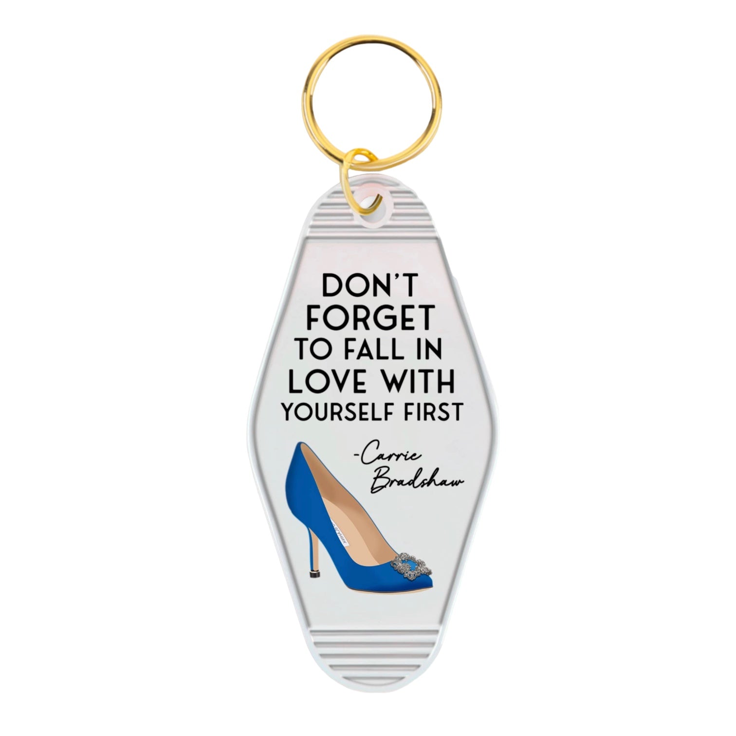 Carrie Blue Heel Motel Keychain