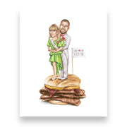 Taylor And Travis On Sandwich Print