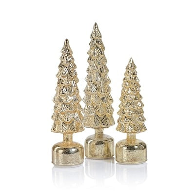 Gold Pine Rotating LED Tree
