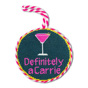 Definitely A Carrie Needlepoint Ornament
