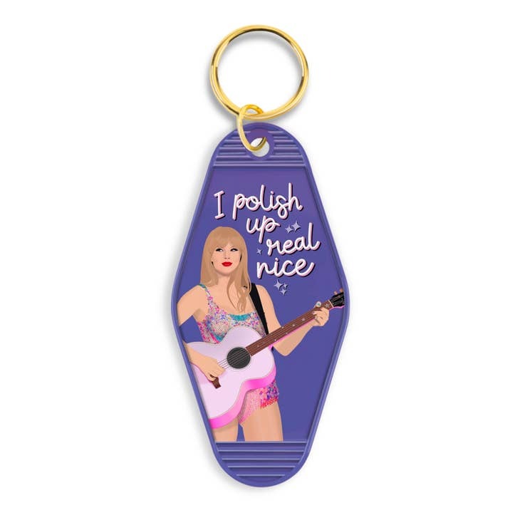 Taylor Purple Motel Keychain