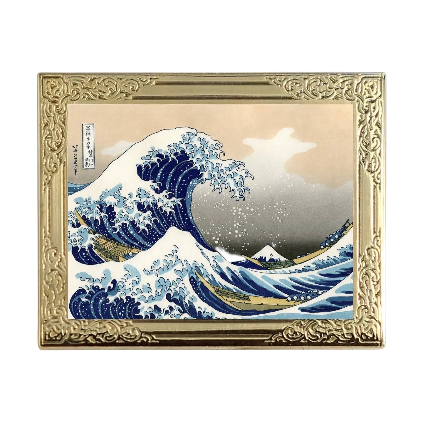 The Great Wave Art Pin