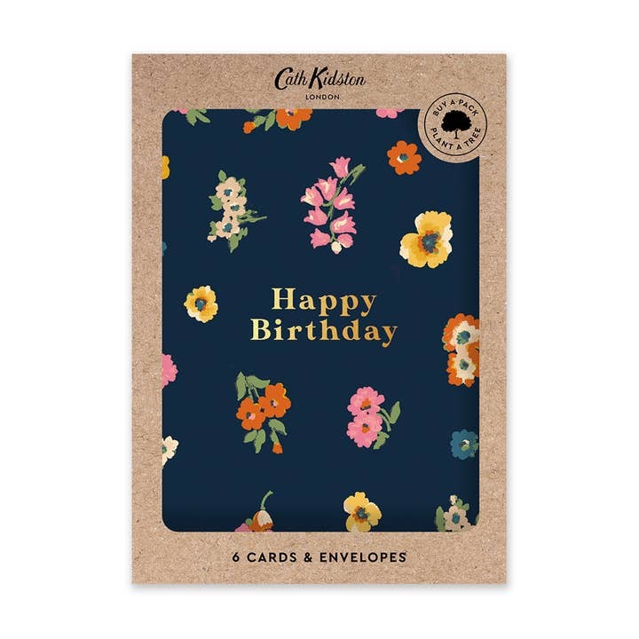 Floral Happy Birthday Card Set