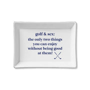 Golf And Sex Ceramic Tray