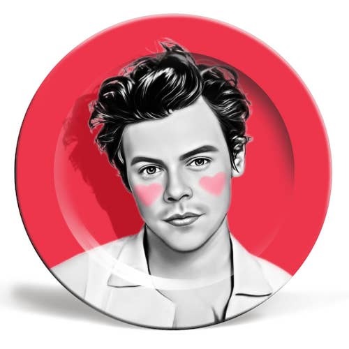 Harry Styles Hearts Plate