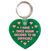 Difficult Heart Keychain
