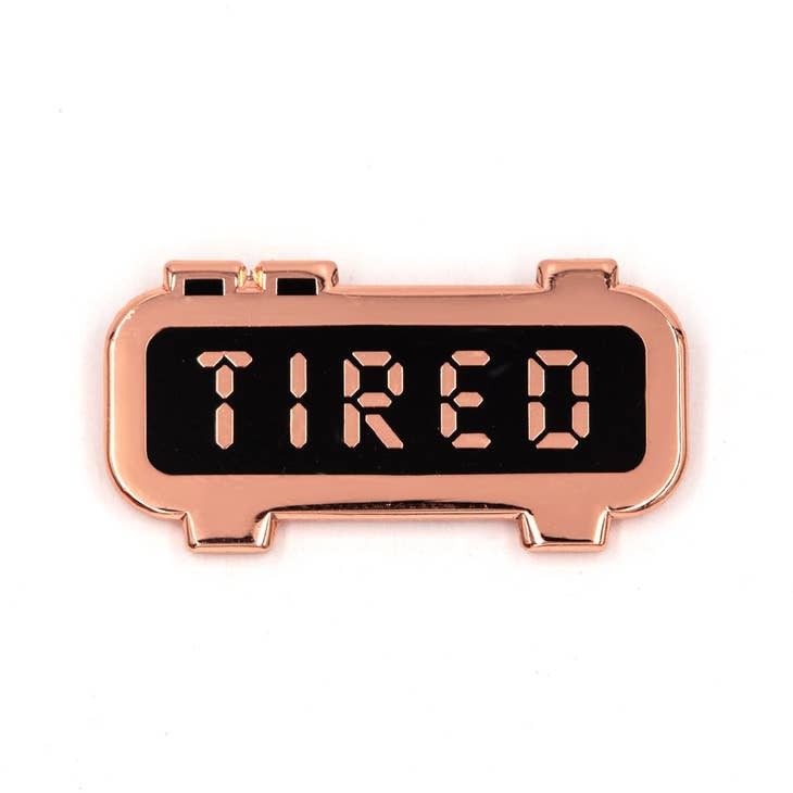 Tired Alarm Clock Enamel Pin