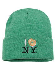 Pickle Bagel Green Beanie