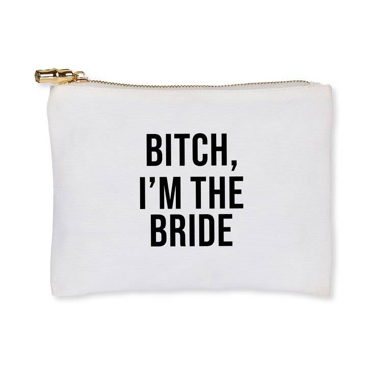The Bride Flat Zip Pouch