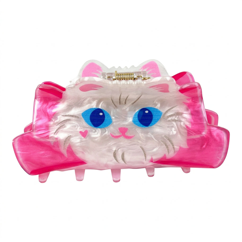 White Cat Hair Clip