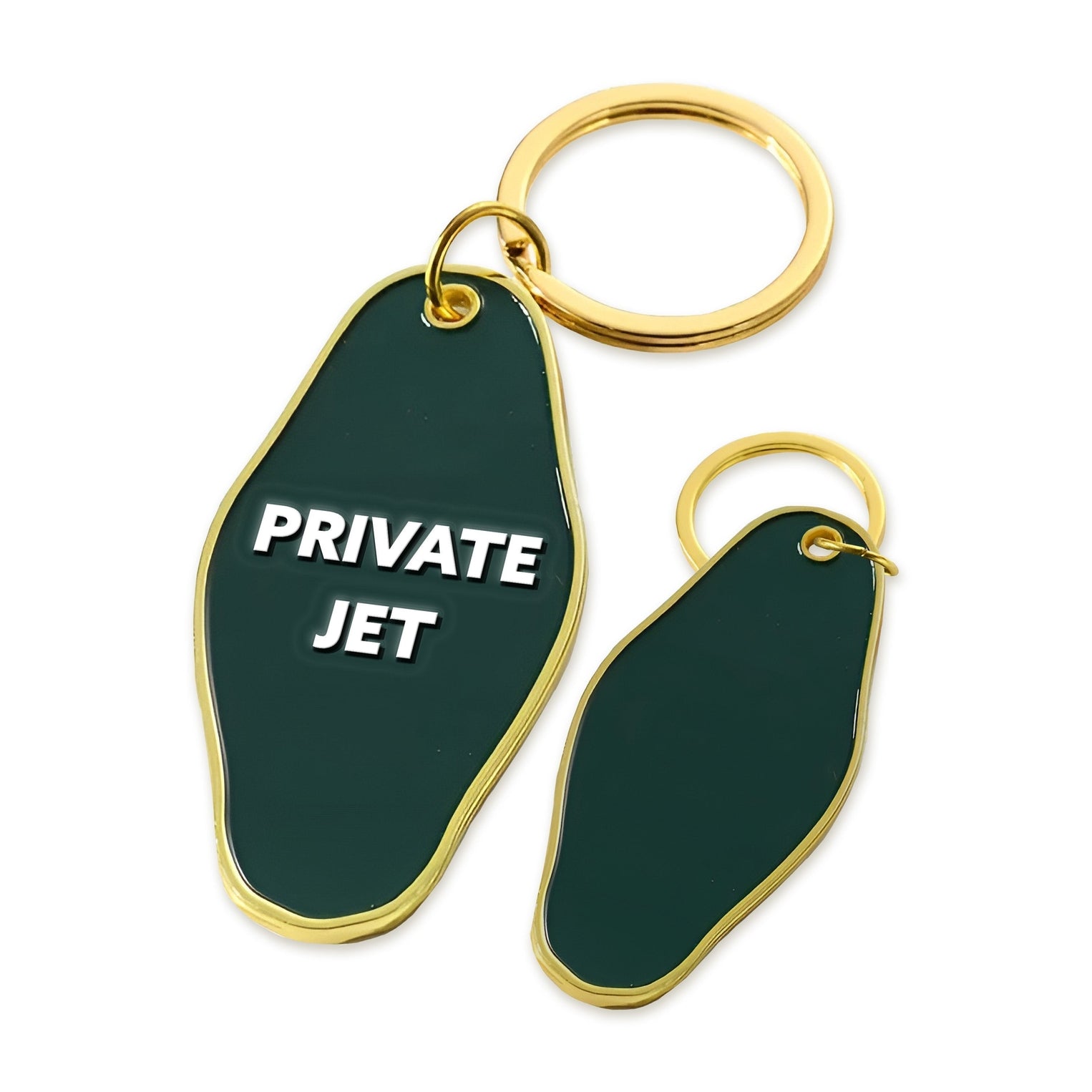 Private Jet Enamel Keychain
