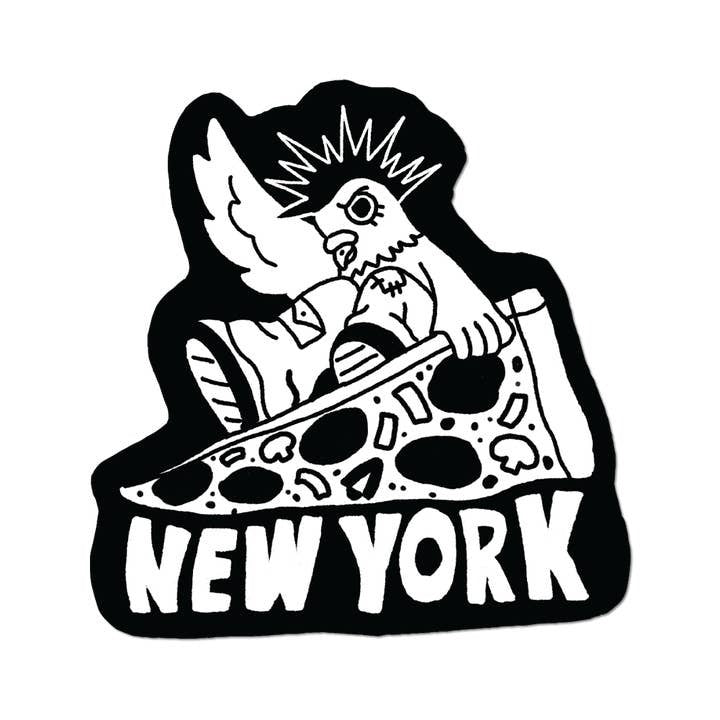 New York Pizza Pigeon Sticker