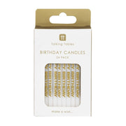 White and Gold Birthday Candles