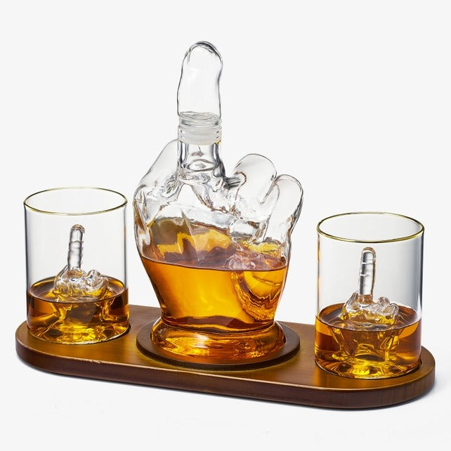 Middle Finger Decanter Set